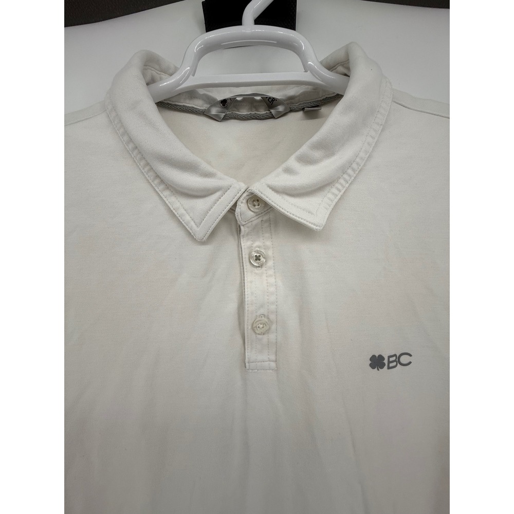 Black Clover‎ XXL Polo Shirt Men's Short Sleeve Golf Casual White Live Lucky